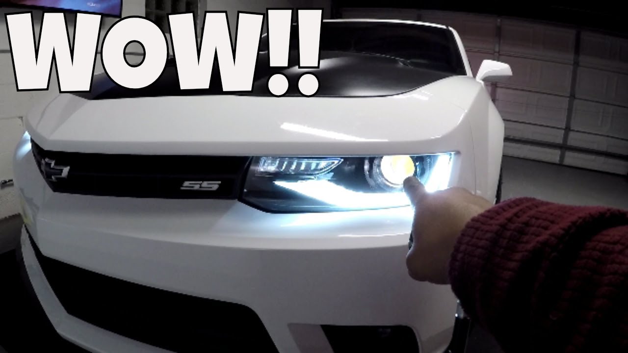 CAMARO 6TH GEN STYLE HEADLIGHT 2014/2015  *** INSTALL***  YUANZHENG
