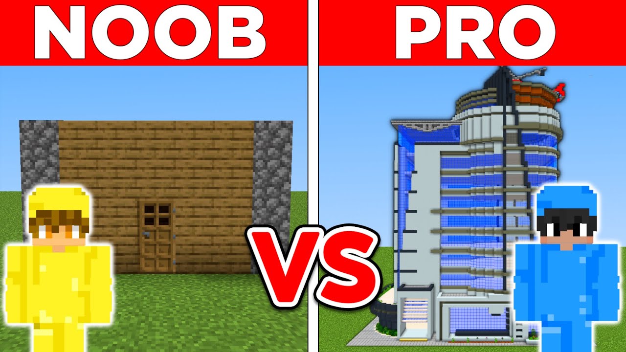NOOB vs HACKER: I Cheated in a Build Challenge (Minecraft)