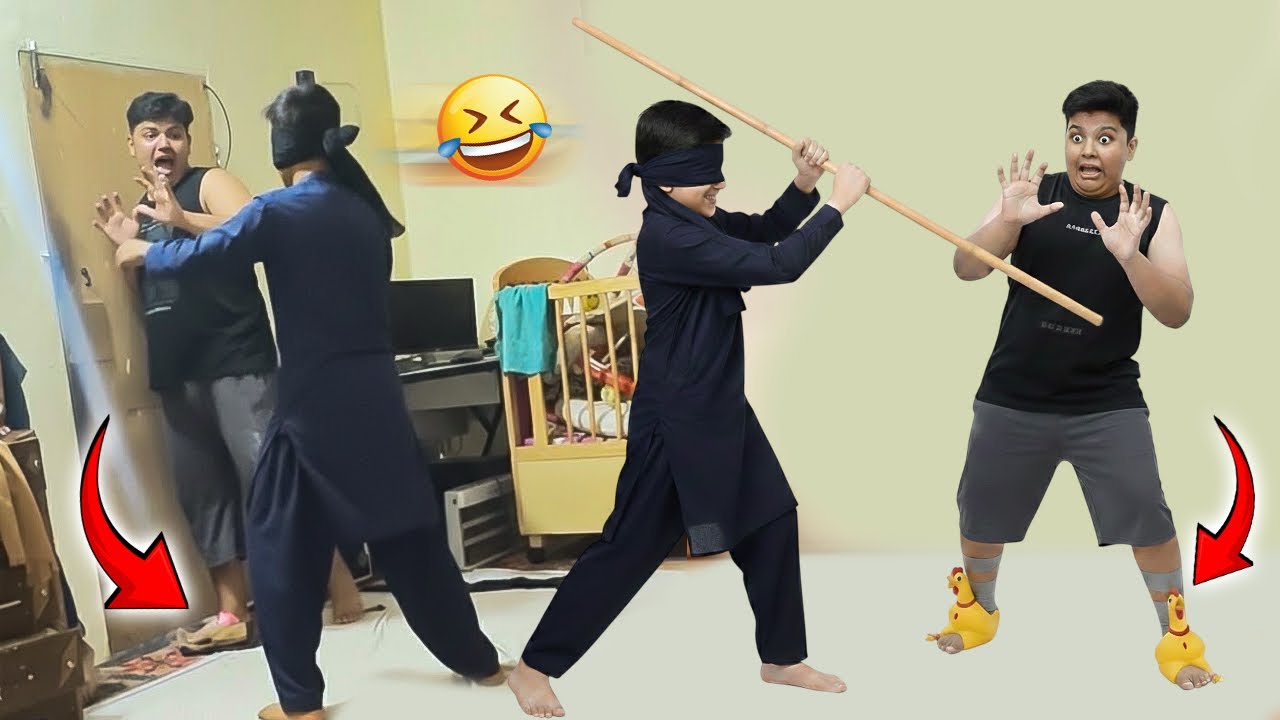 Silent Challenge 😂 Blindfold vs Squeaky Fruits Toys!