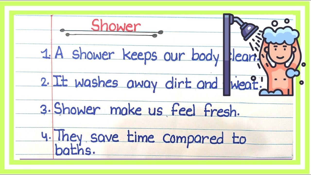 10 Lines of Shower in English | Essay Writing on Shower | Importance of Bath 10 Lines | ABMClass