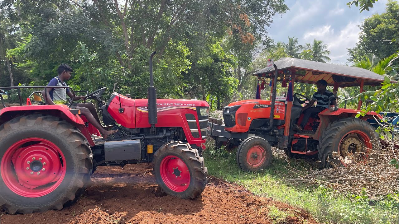Mahindhra 585 4WD 9 Kalapai and Kupoto 4501 2WDpeanut Mission goes to  Peanut Work