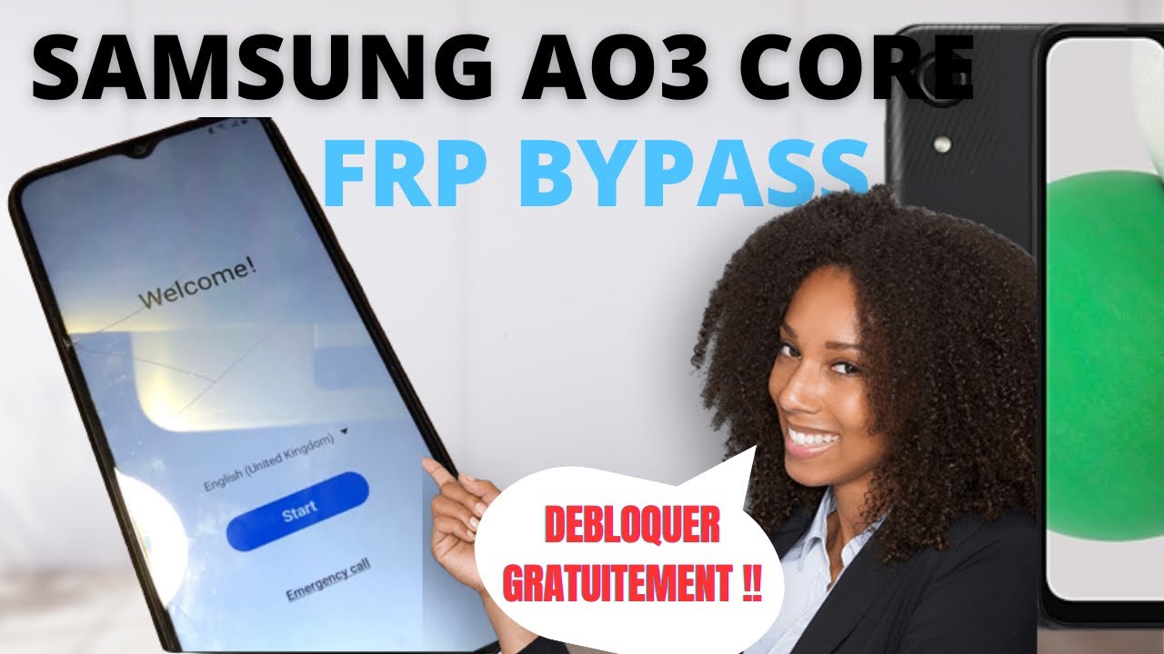 Comment d&eacute;bloquer le compte Google de Samsung A03core / A03 core frp bypass