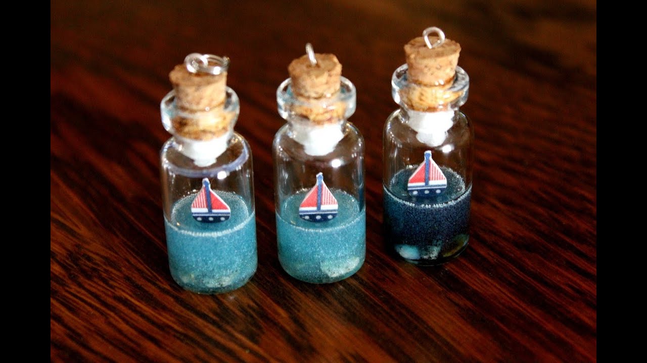 DIY Mini Ship in a Bottle Resin Charm (with a Tiny Cloud!)
