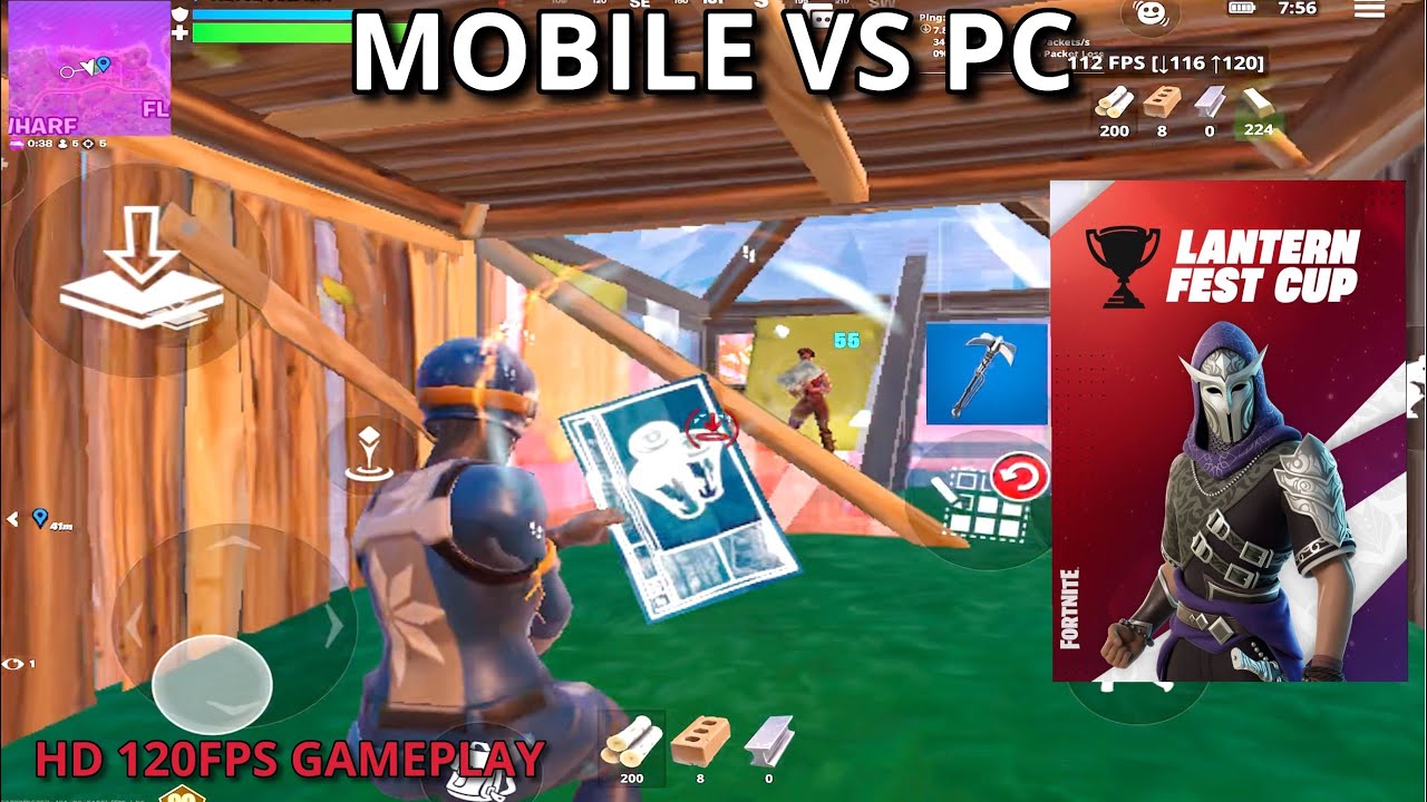 I played in a PC tournament on Fortnite MOBILE…