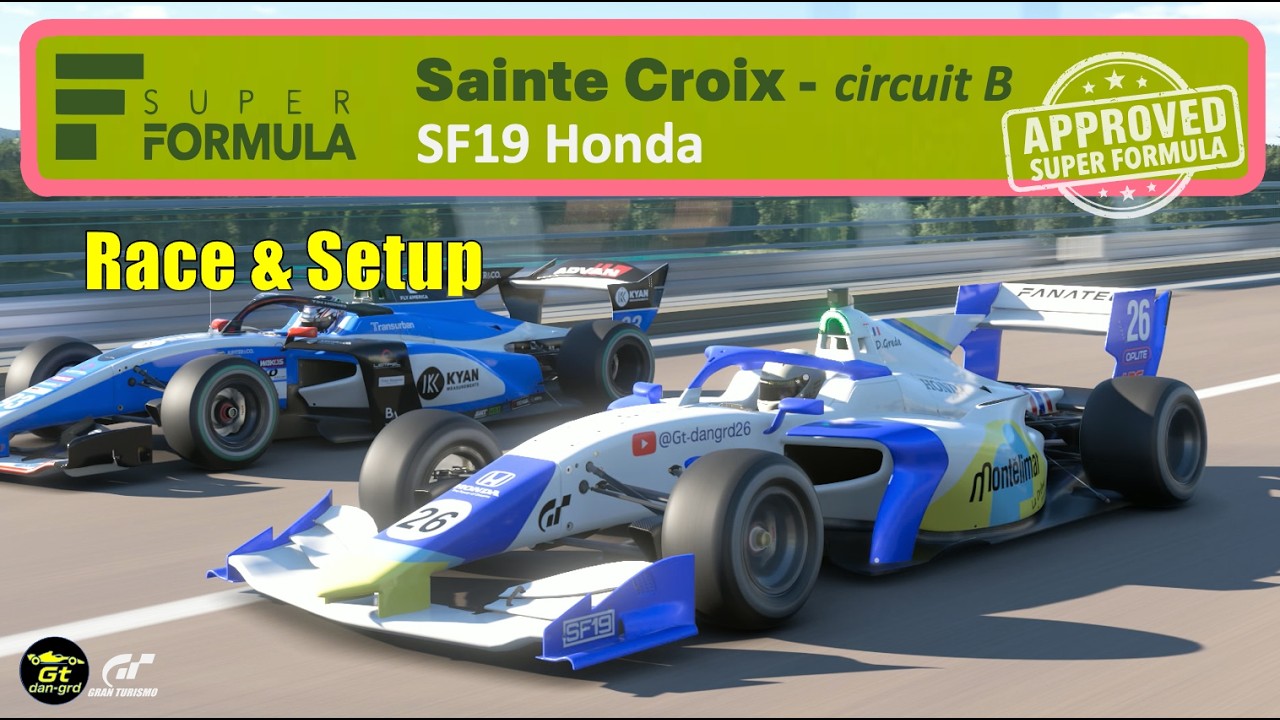 Gt7 - Super Formula | SF19 Honda | Sainte Croix Circuit B | Race & Setup