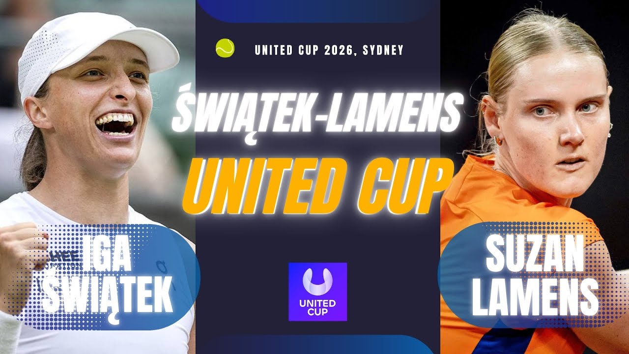 IGA ŚWIĄTEK vs SUZAN LAMENS | UNITED CUP 2026 SYDNEY | KOMENTARZ NA ŻYWO LIVE TRANSMISJA