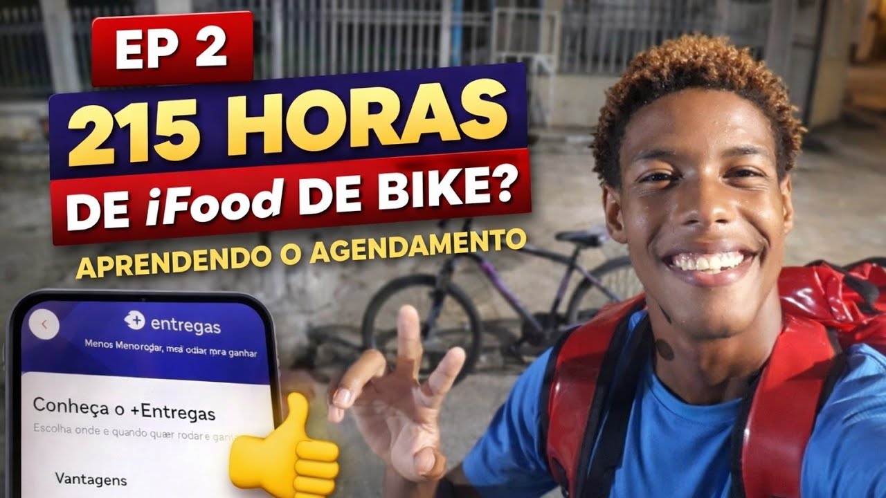 Quanto dá pra ganhar em 215 HORAS de bike no iFood? (aprendendo o agendamento )