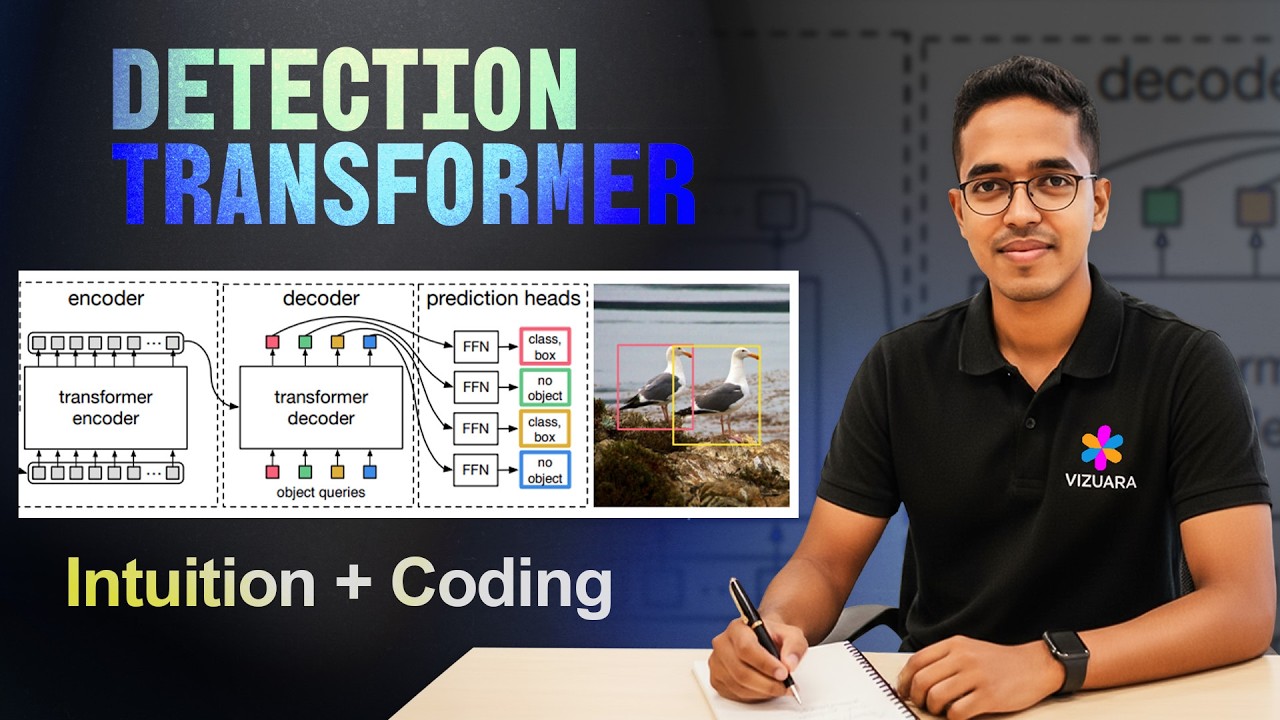 Full 4-hour compilation: Detection Transformer (DETR) intuition + coding
