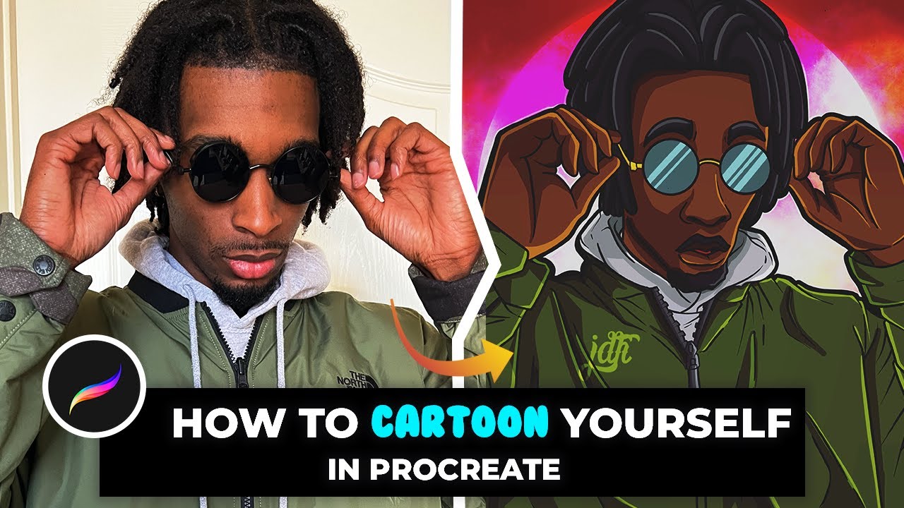 How to Cartoon  Yourself in Procreate | Step-By-Step Tutorial | Tips and Tricks