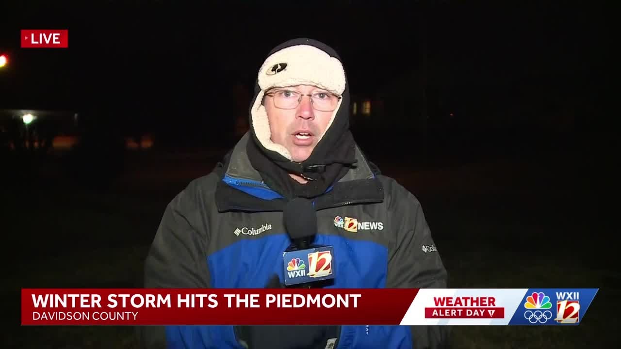 WXII's Chris Petersen shares an update as travel conditions worsen in Davidson County
