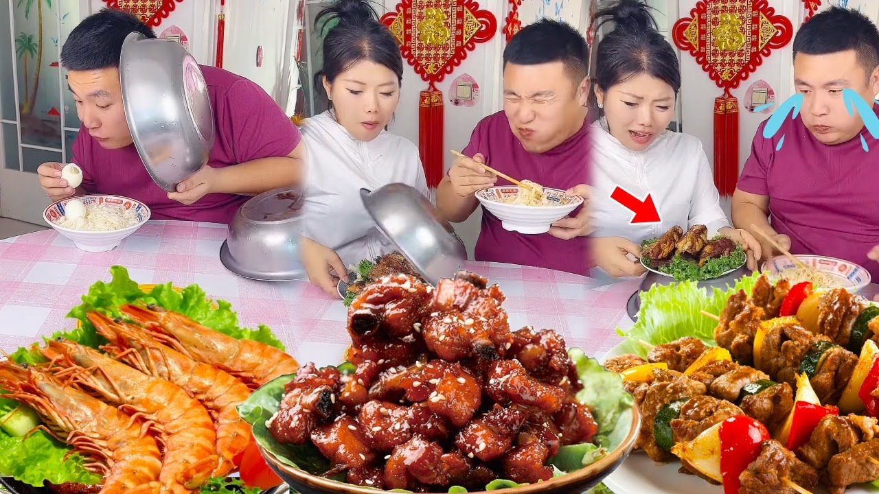 蠢老公以为吃到鸡蛋捡到大便宜，其实我偷偷准备了大烧鸡，老公吃饱看到后人都吓傻了