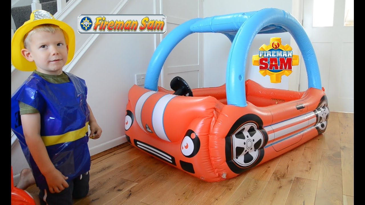 Fireman Sam Inflatable Fire Car HUGE Ball Pit Feuerwehrmann Sam
