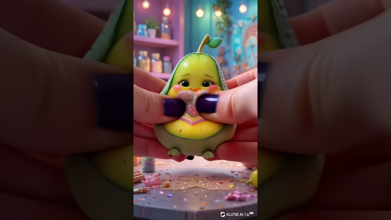 Squeezing Sparkly Pear Magic!✨ Hands-On Fun with Glitter Glow! 