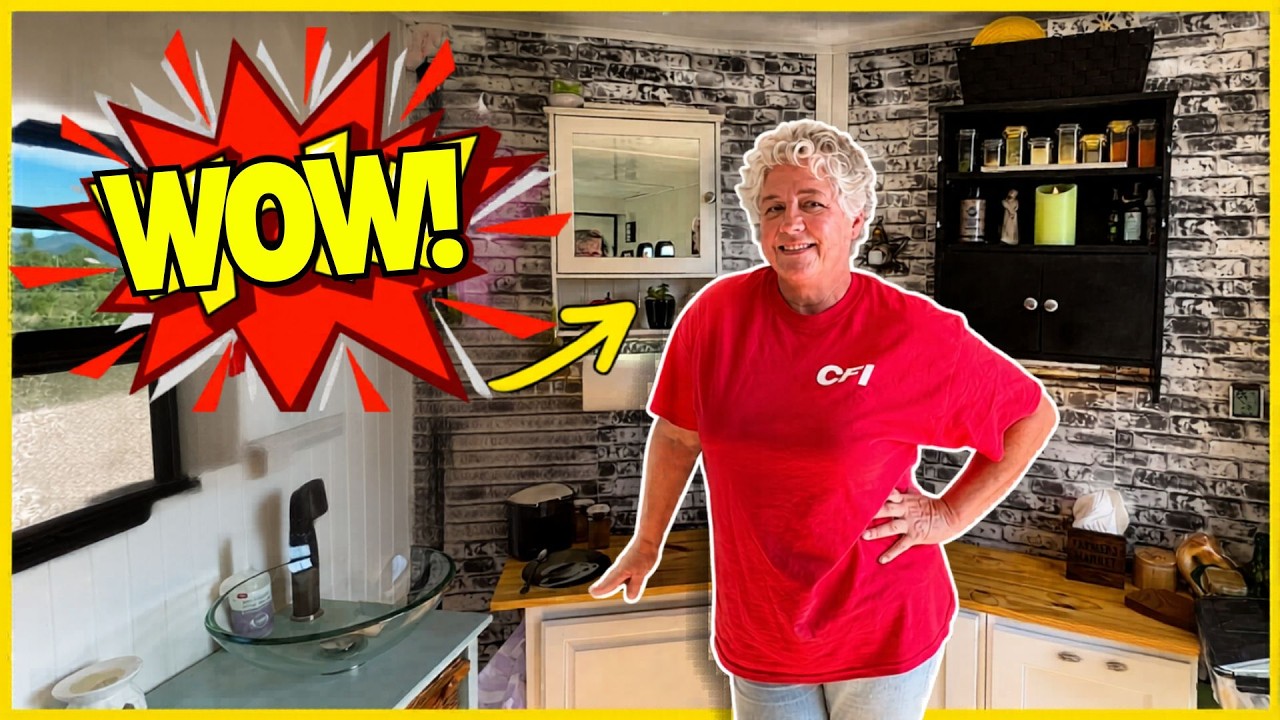 Solo Woman Converts PLAIN Cargo Trailer to BEAUTIFUL Tiny Home Camper - S8.E27