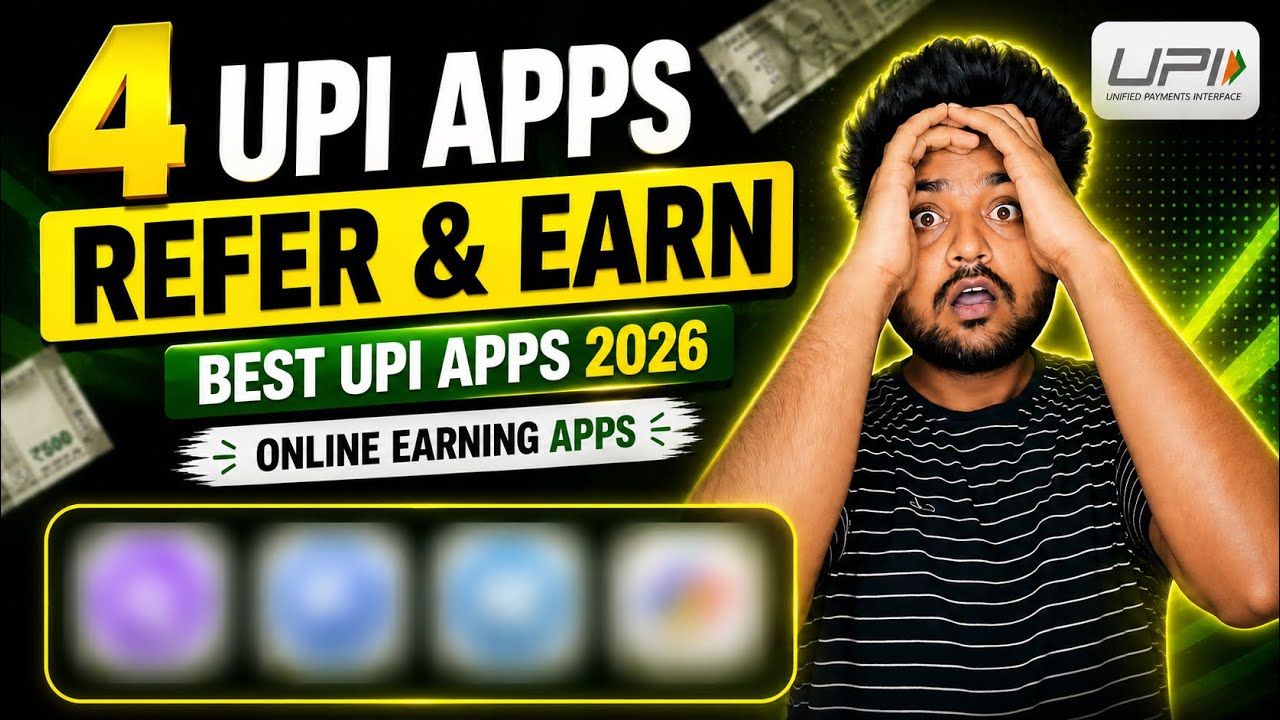 Best UPI Apps Refer & Earn 🔥 2026 | Online Earning Apps | New Refer And Apps |