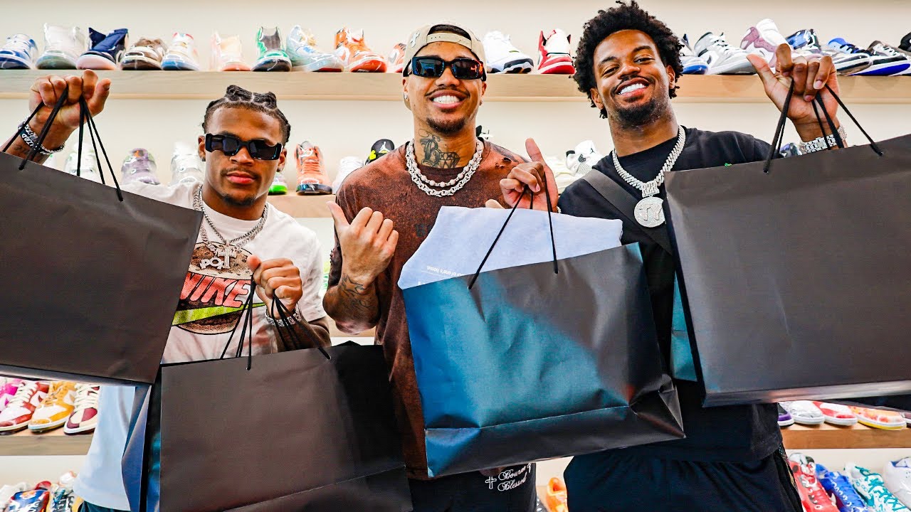 Sneaker Shopping With NFL WR Kendrick Bourne, Tyquan Thornton & Demario Douglas