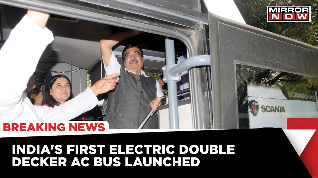 Union Minister Nitin Gadkari Launches First AC Electric Double Decker Bus In Mumbai | Latest News