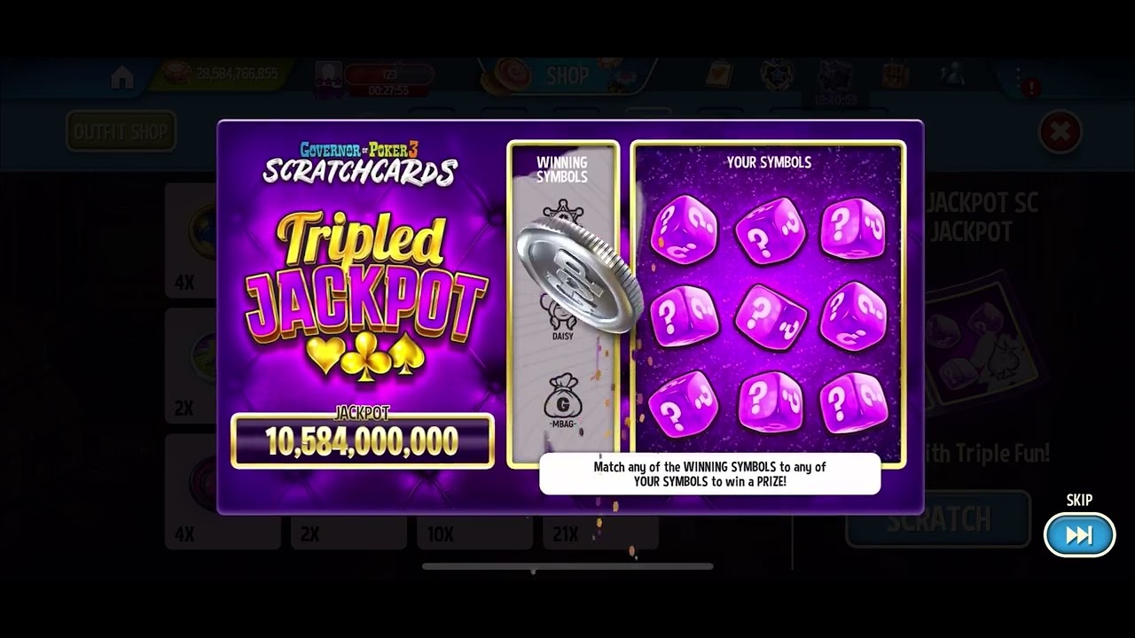 GOP3 - 10,6B Tripled Jackpot Scratch Cards (3x)