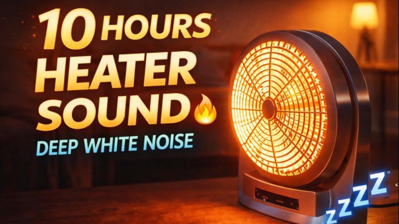 10 Hours Heater Sound 🔥 Warm White Noise for Deep Sleep