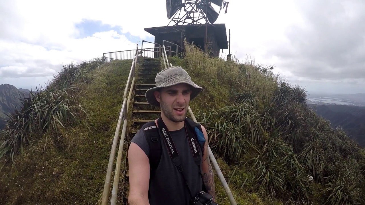 Haiku Stairs (Stairway To Heaven) (Amazing) GoPro HD Hawaii - Oahu - Feb. 2017