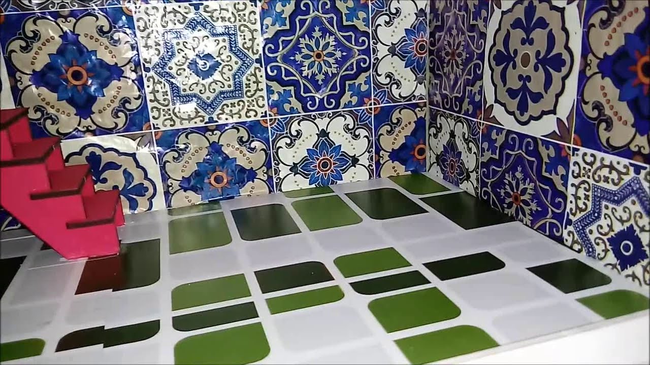 DECORANDO PISO E PAREDES DA NOSSA CASINHA DE MDF DA POLLY