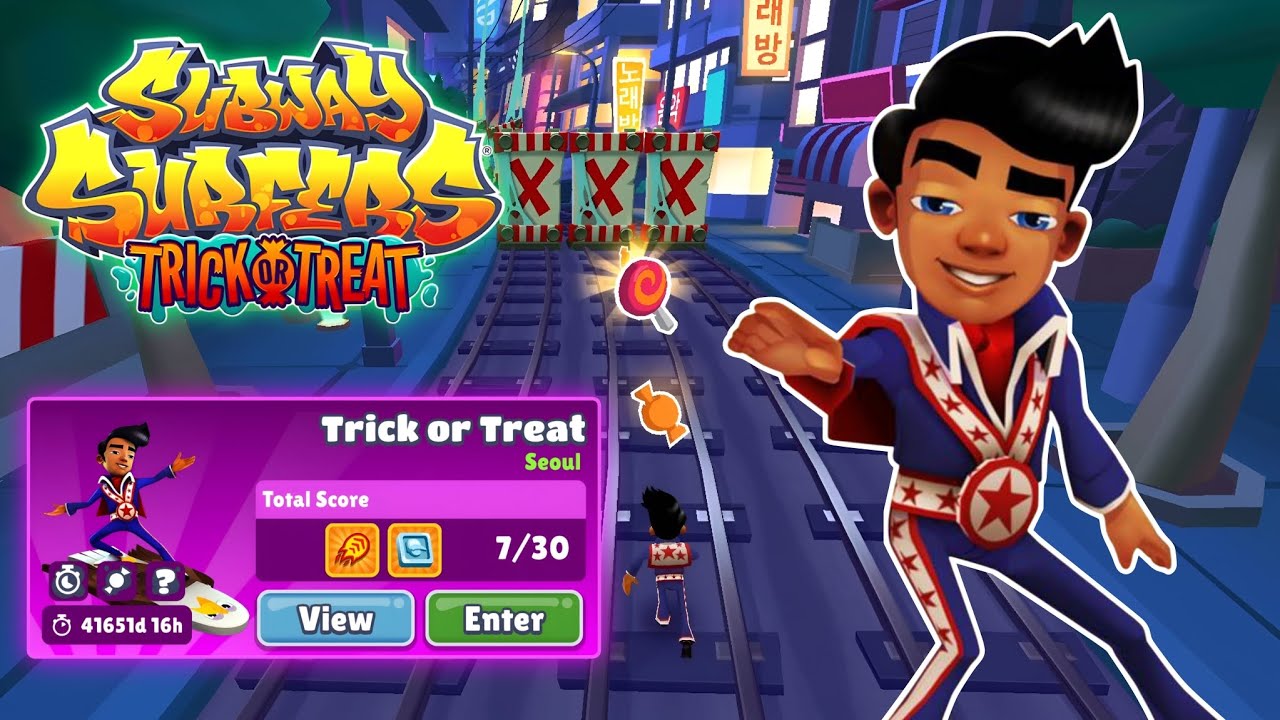 SUBWAY SURFERS TRICK OR TREAT in SEOUL 2023 | GAMEPLAY with REX SHOW OUTFIT