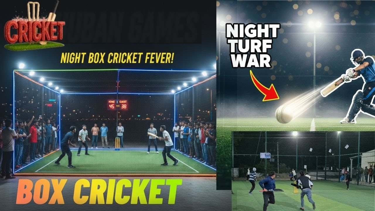 Night Box Cricket 🤔🏏👍|| #boxcricket #nightcricket