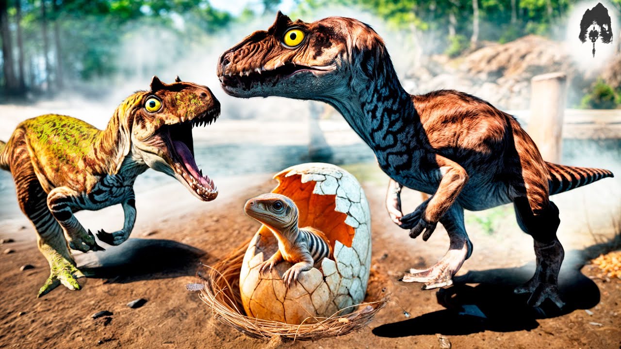 the isle - Saindo do Ovo! Família Allosaurus! Deinosuchus Levou Minha Mãe!