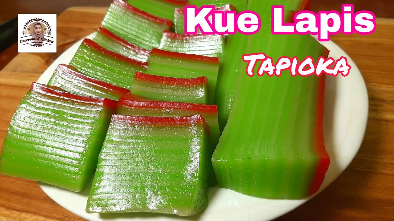 Kue Lapis Pandan Tapioka yang Super Glowing