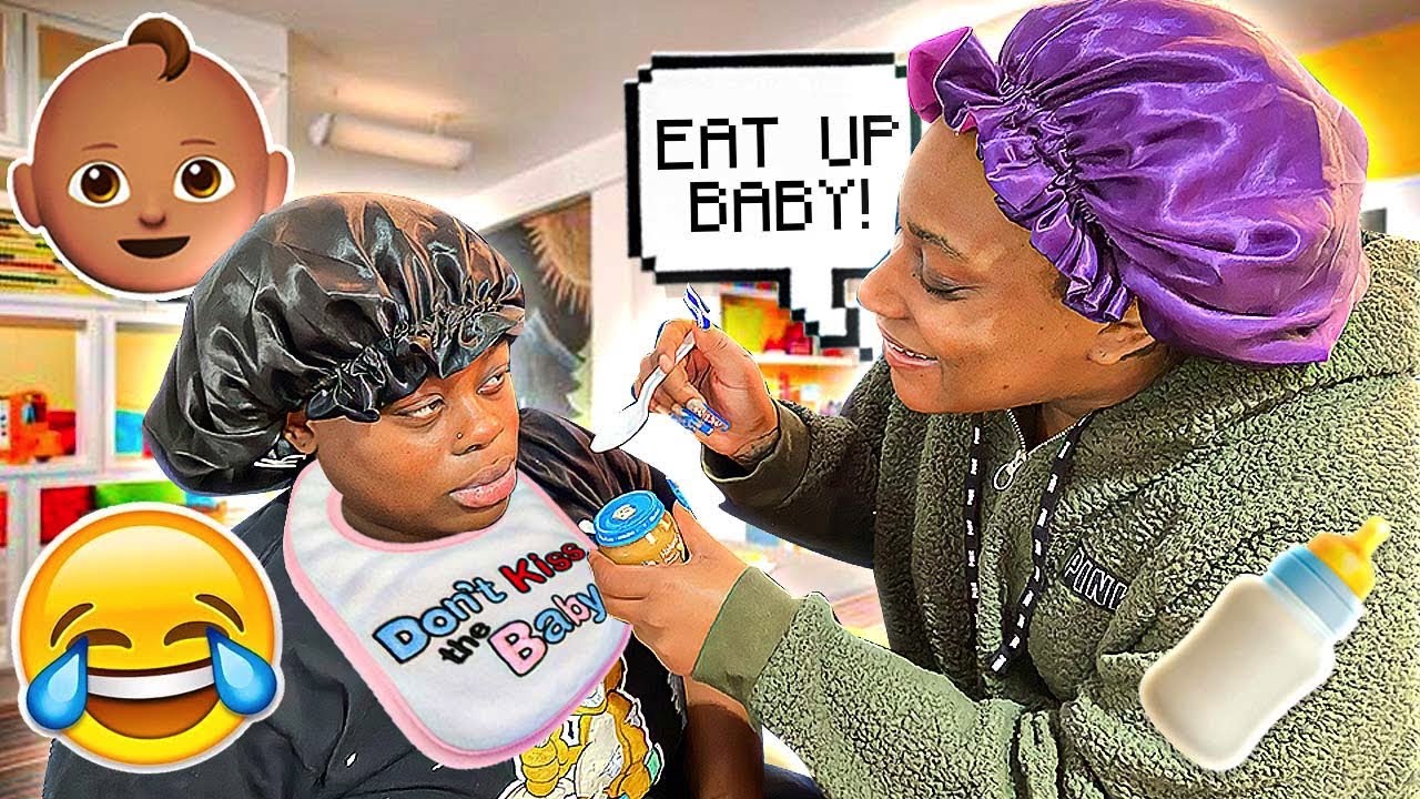 TREATING TAKEEYA LIKE A BABY PRANK ( HILARIOUS 🤣)