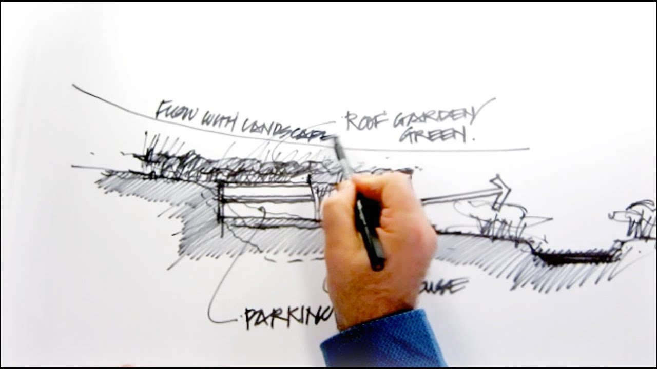Steyn City Golf Clubhouse concept drawings alongside images of the finished building.