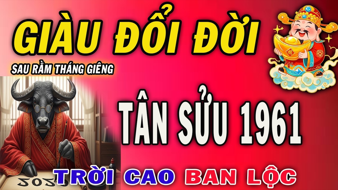 Tân Sửu 1961 Chịu Khổ Bao Năm,Giờ Hái Quả Ngọt,Sau Rằm Tháng Giêng,Được Lộc Trời Cho