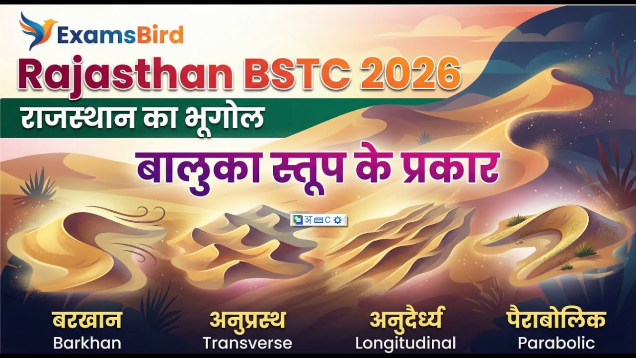बालुका स्तूप के प्रकार || राजस्थान का भूगोल