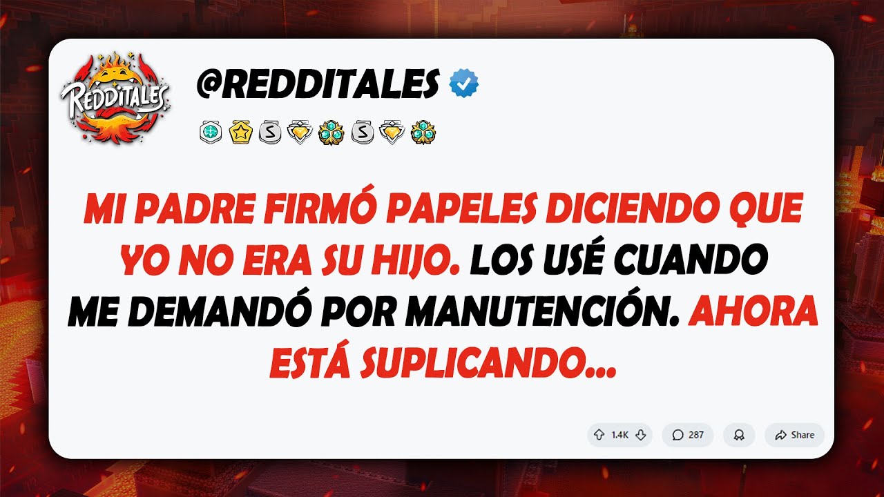 Mi padre firmó papeles diciendo que yo no era su hijo. Los usé cuando me demandó por manutención...