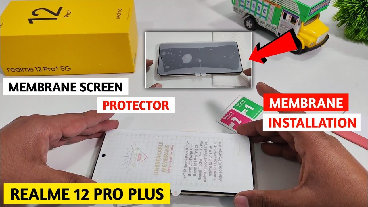 Realme 12 Pro Plus Membrane Screen Protector Installation | How To Apply Screen Protector on Phone