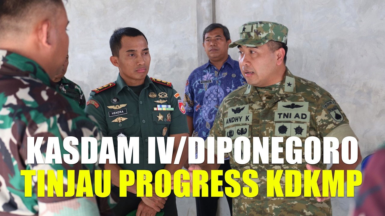 KASDAM IV/DIPONEGORO TINJAU PROGRESS KDKMP DI PURWOREJO #tni #tniad #kodimpurworejo #purworejo