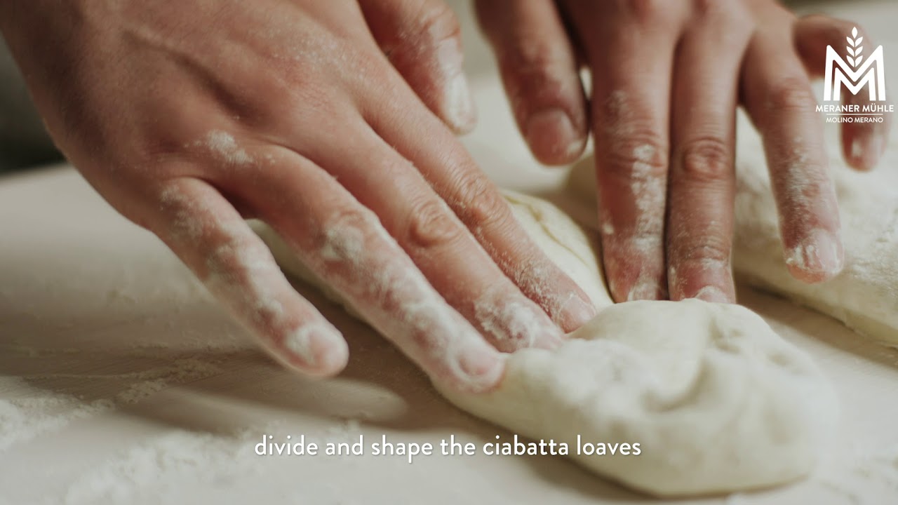 Ciabatta bread with lievito madre