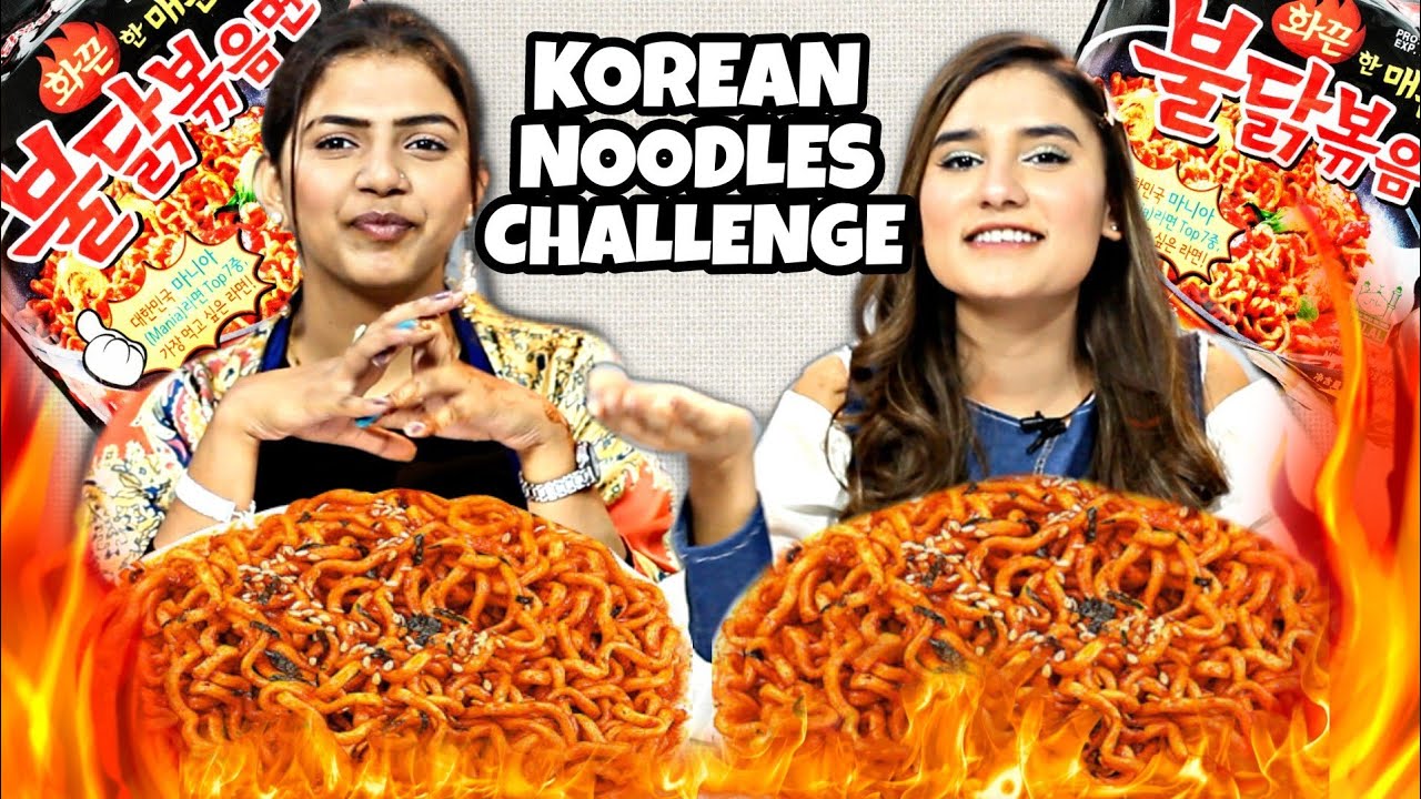 Most Korean Fire Noodles  Challenge | @NimraAliReal