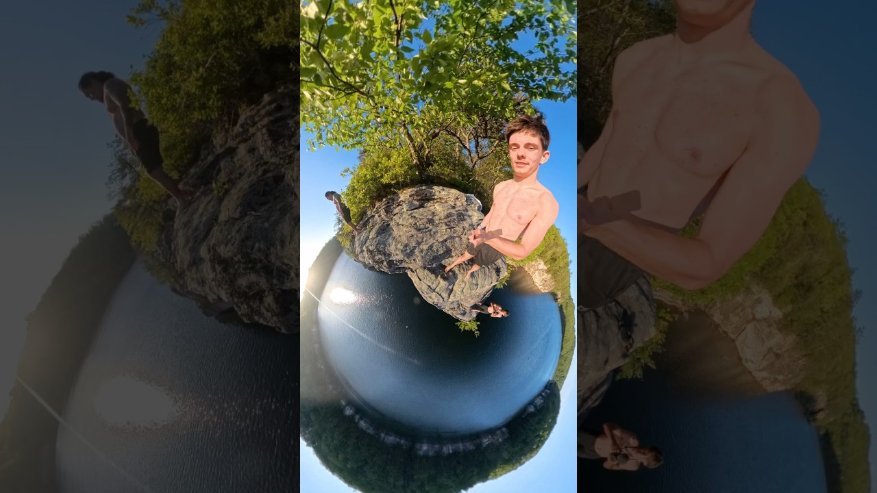 @insta360  cliff jumping Summersville lake West Virginia