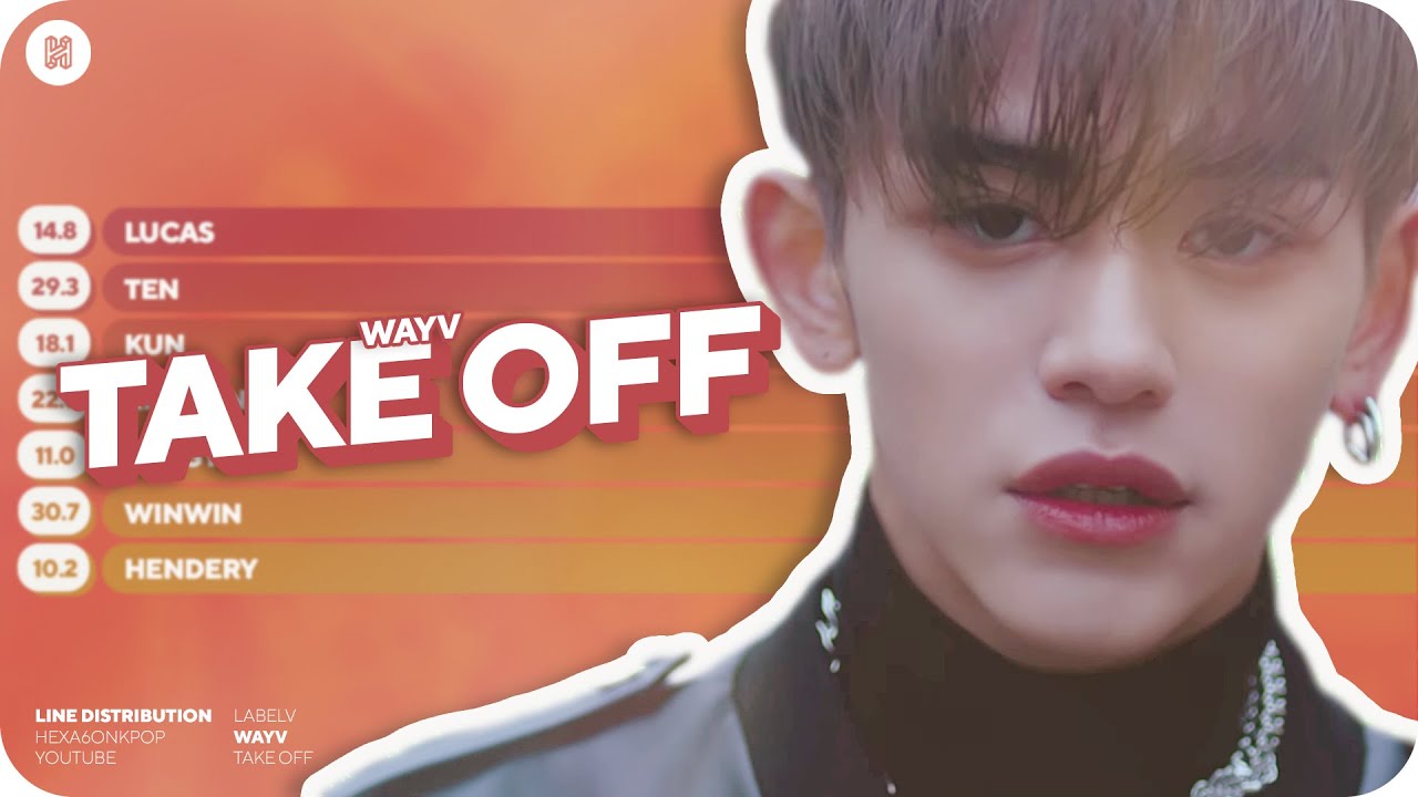 WayV - Take Off Line Distribution (Color Coded)