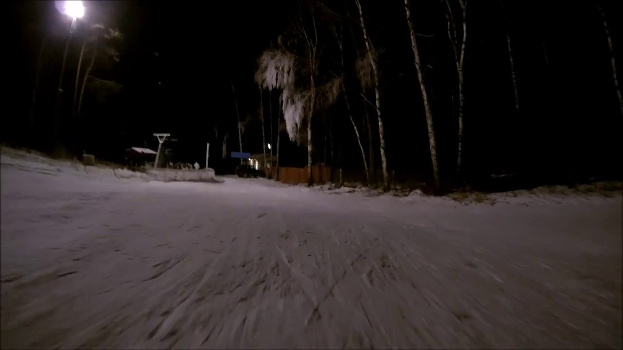 Nocna jazda Ski park Malinka Zgierz (EKEN H8 Pro)