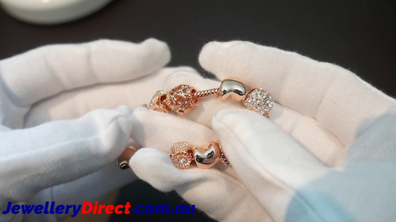 Charm Bracelet - Crystals From Swarovski (Rose Gold)