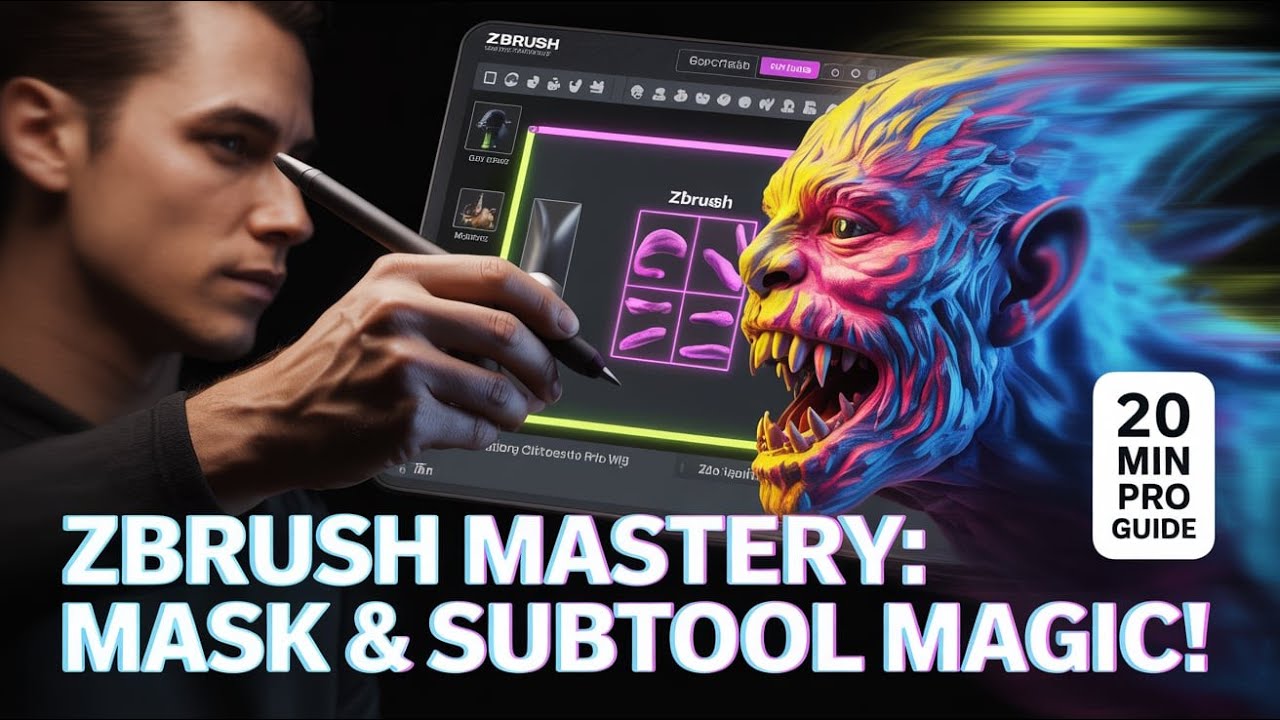 Master ZBrush Fast: Masks, SubTools & Pro Sculpting Tricks (Step-by-Step)