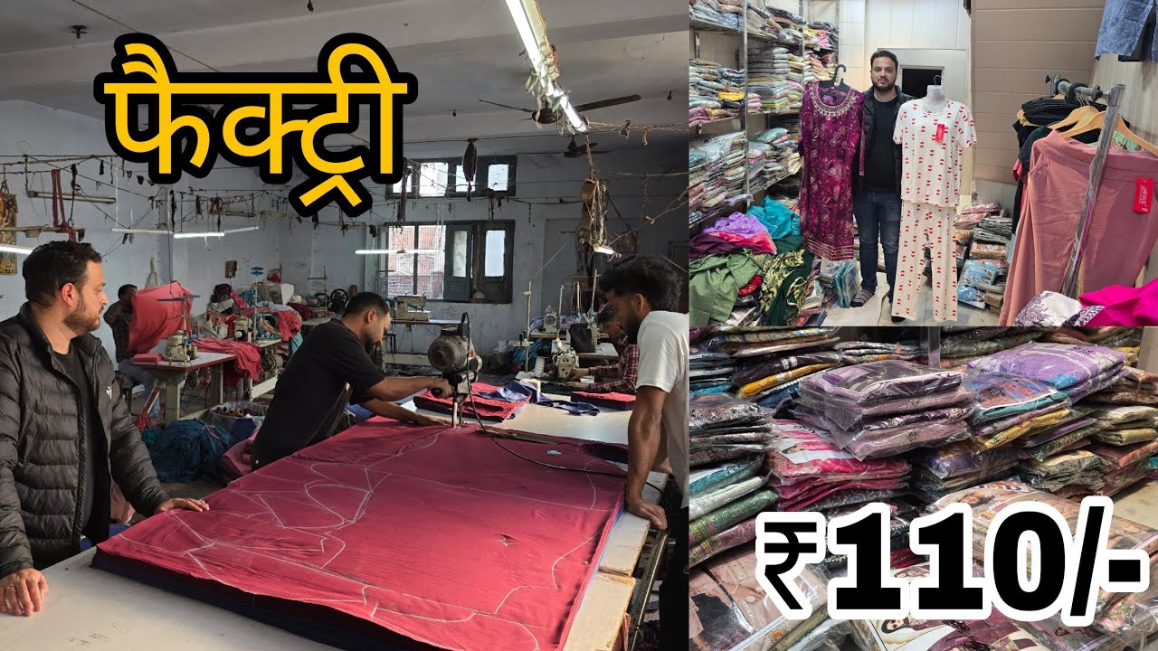 🇮🇳 लुधियाना की फैक्ट्री !! लुधियाना होलसेल मार्केट  Kurti, Night Suits, T-Shirts Wholesale Ludhiana
