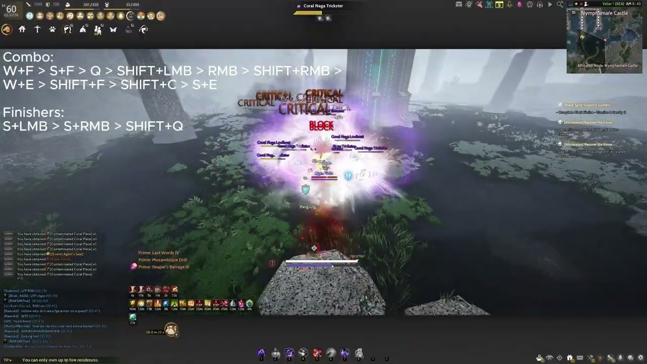 Black Desert - Agent PVE Combo very quick guide