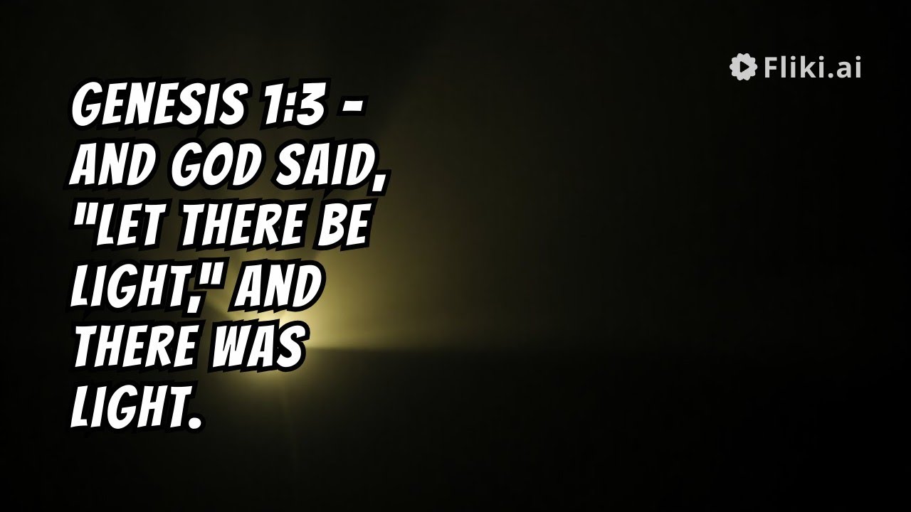 Genesis 1:3 - 