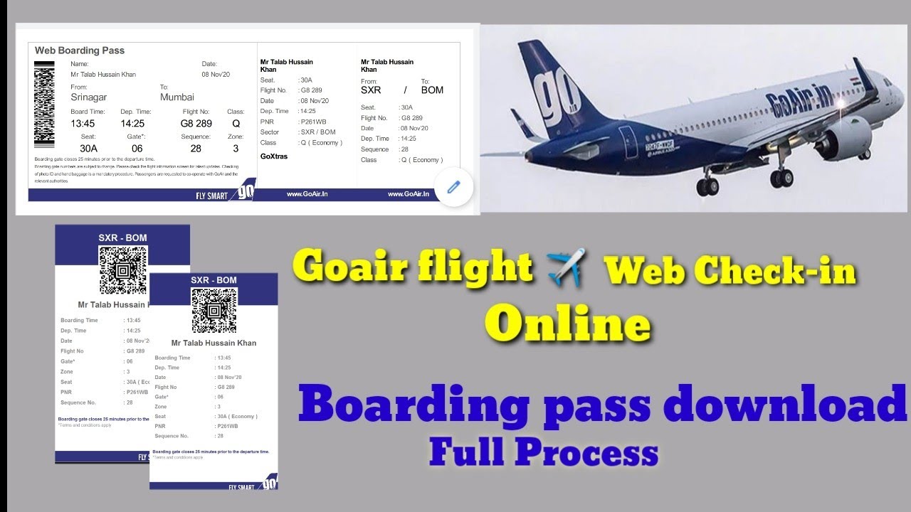 How To download boarding Pass online Goair flight hindi ma/Goair Wab Check in kaise karen online