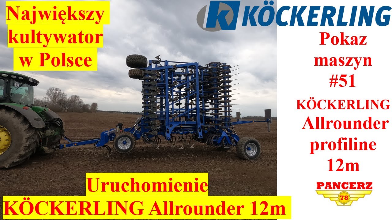 Köckerling Allrounder profiline 1200 kultywator + John deere 8370R . Pierwsze uruchomienie.