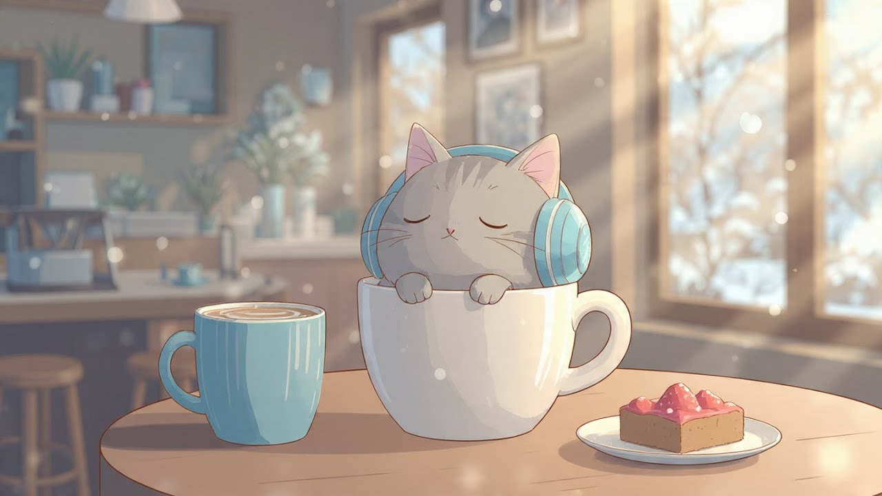 Morning Winter Café  ☕🐾 | Chill LoFi BGM for Focus & Calm