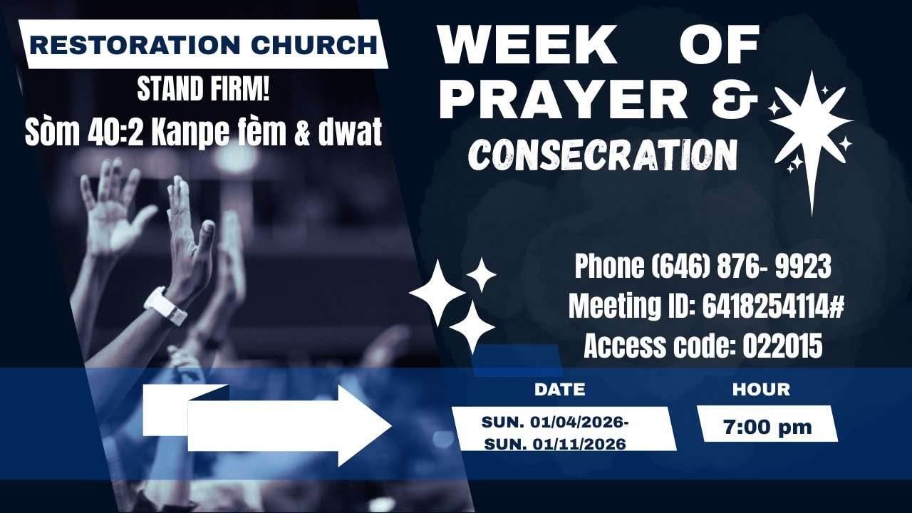 Welcome to our week of fasting & prayer! 01/04/26